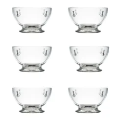 Abeille glazen schaal 60 cl 6-pack, Transparant