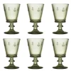 Abeille wijnglas 24 cl 6 pack, Olijfgroen