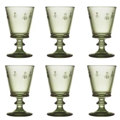 Abeille wijnglas 24 cl 6 pack, Olijfgroen