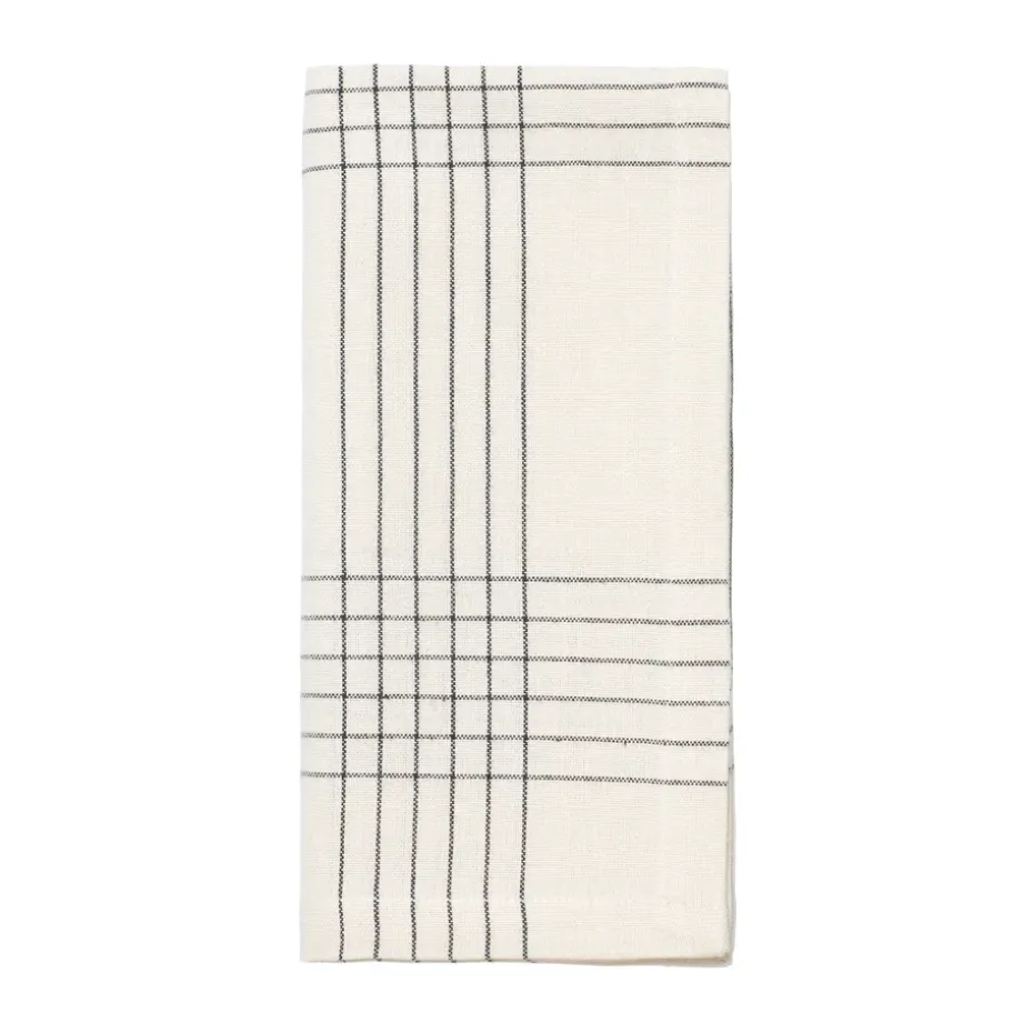 Alice stoffen servet 45x45 cm, Black-natural