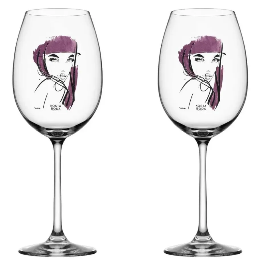 All about you wijnglas 52 cl 2 pack, purperrood