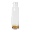 Amber karaf met deksel, 100 cl.
