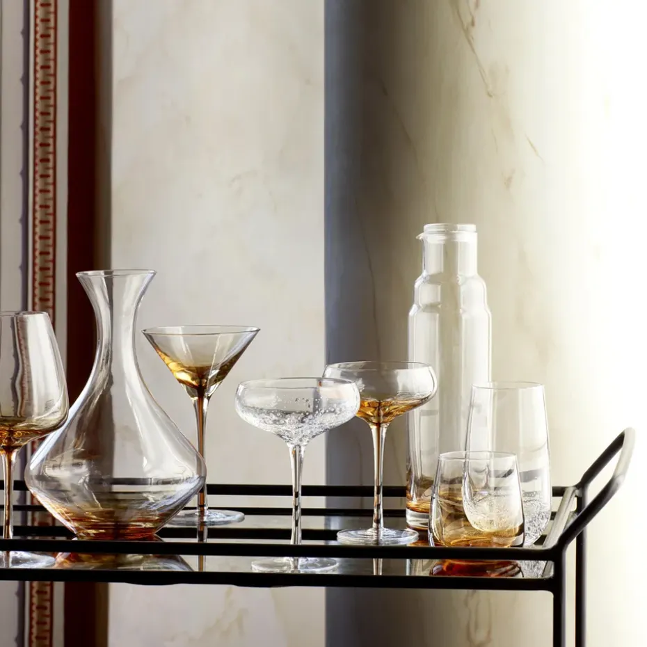 Amber rood wijnglas, 65 cl.