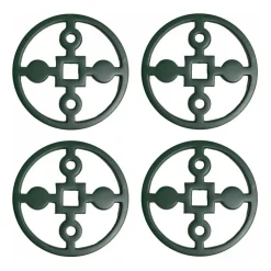 Anima Gemella glasonderzetters 4-pack, Groen