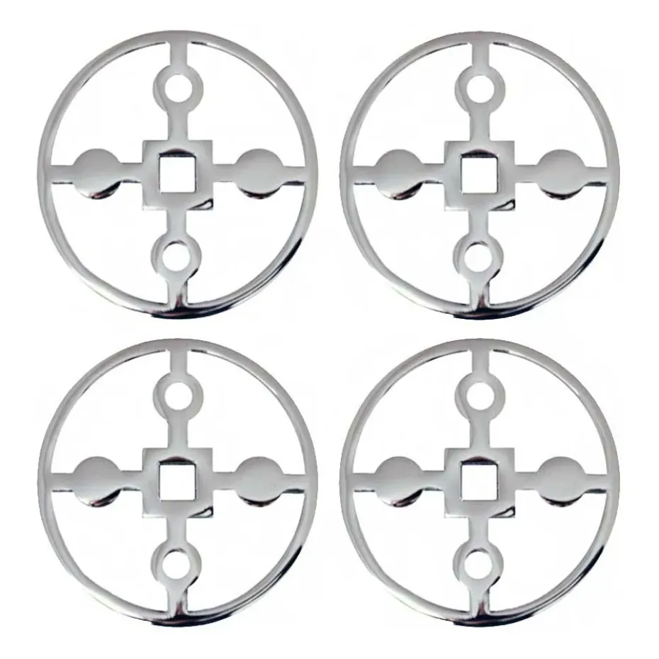Anima Gemella glasonderzetters 4-pack, Vernikkeld messing