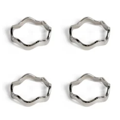 Anna servetring 4-pack, Zilver