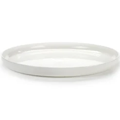 Base serveerschaal met hoge rand wit, 32 cm