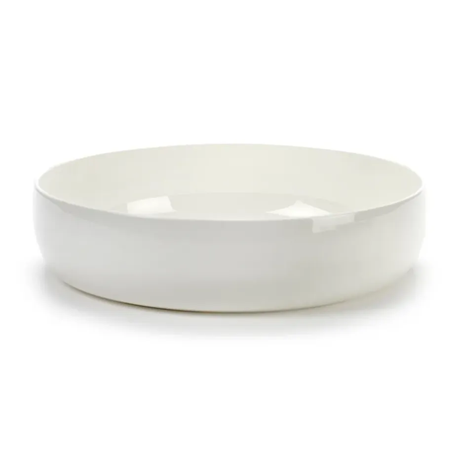 Base serveerschaal met lage rand wit, 24 cm