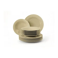 Beat serviesset 12-delig, Zandbeige