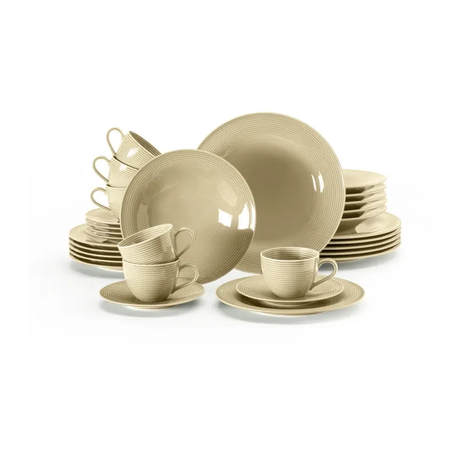 Beat serviesset 30-delig, Zandbeige