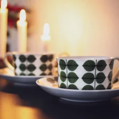 Berså theekop met schotel 35 cl, Groen