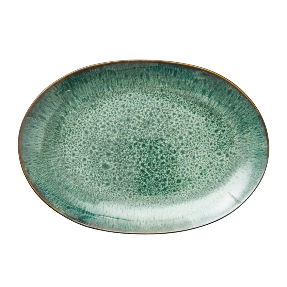 Bitz schaal ovaal 25x36 cm, Zwart-groen