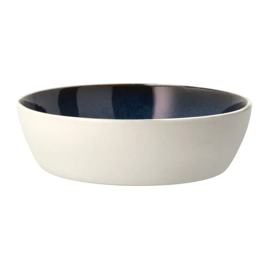 Bitz soepkom Ø 18 cm, Wit-donkerblauw