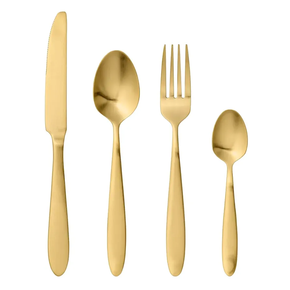 Bloomingville bestek goud 4-pack, goud