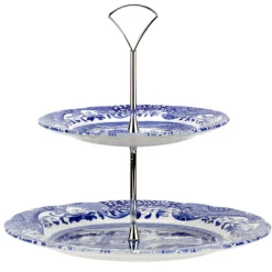 Blue Italian 2-laagse etagère, 2-laags