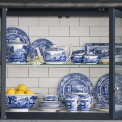 Blue Italian pastabord, 23 cm