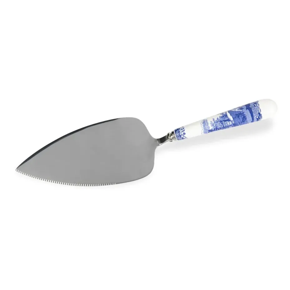 Blue Italian taartschep 25 cm, Keramiek-roestvij staal
