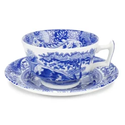 Blue Italian theekopje met schotel, 20 cl