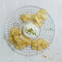 Bossa Nova koekjesschaal/chip and dip, Helder