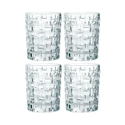 Bossa Nova whiskeyglazen 33 cl 4 stuks, Helder
