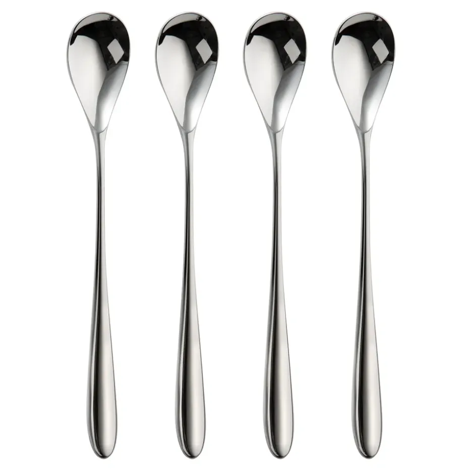 Bourton Bright lattelepel, 4 stuks, Roestvrij staal