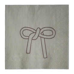 Bow papieren servet 33x33 cm 20-pack, Beige