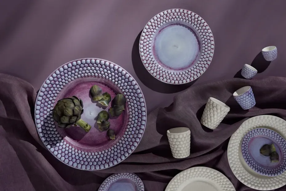 Bubbles bord, 28 cm, Zand