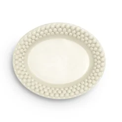 Bubbles ovaal bord, 20 cm, Zand