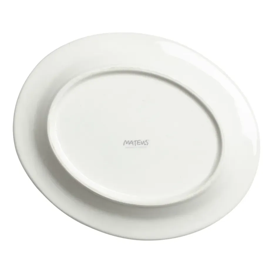 Bubbles ovaal bord, 20 cm, Zand