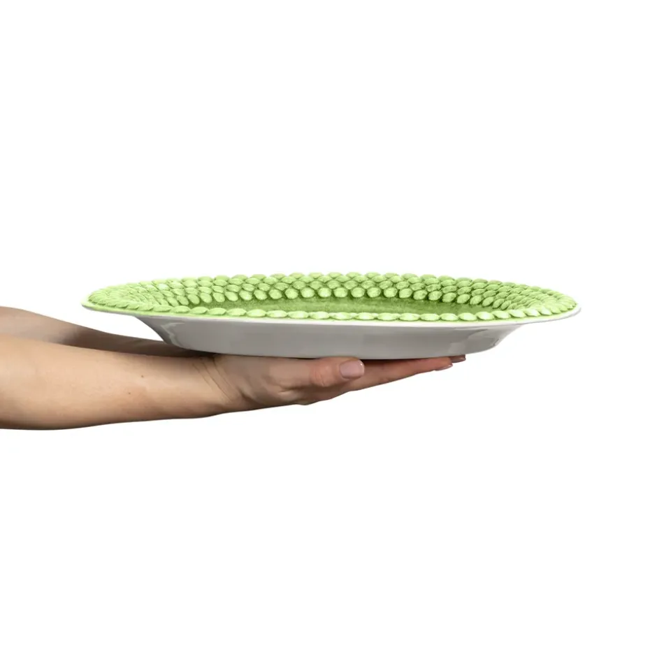 Bubbles ovale schaal, 35 cm, Groen