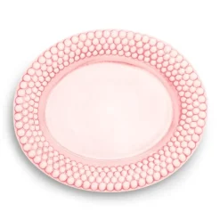 Bubbles ovale schaal, 35 cm, lichtroze