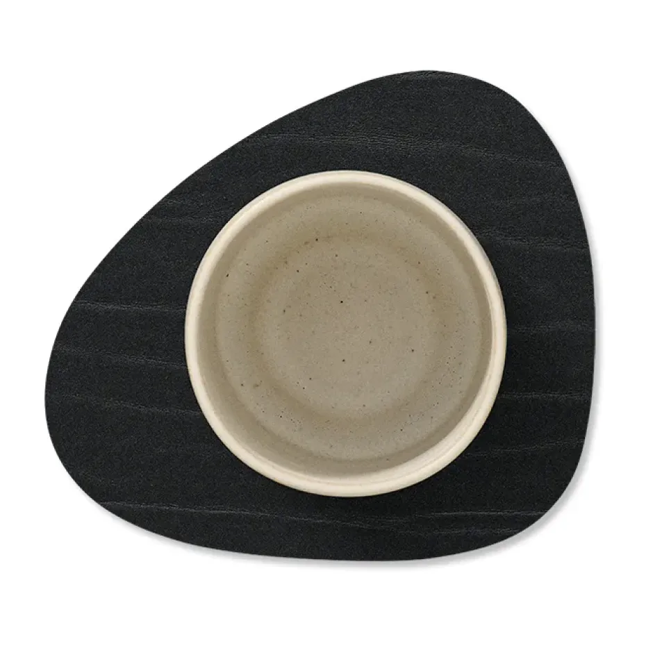 Buffalo onderzetter (glazen) curve, zwart