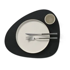 Bull placemat keerbaar curve L 1 St., zwart-bruin