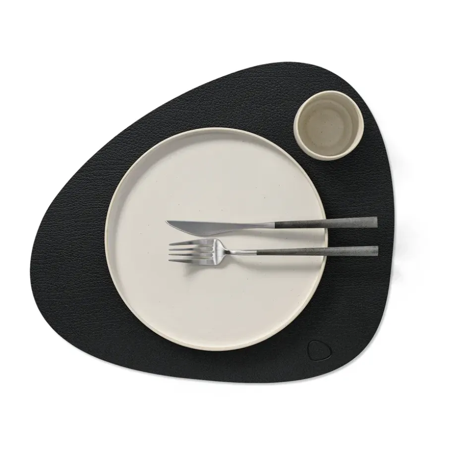 Bull placemat keerbaar curve L 1 St., zwart-bruin