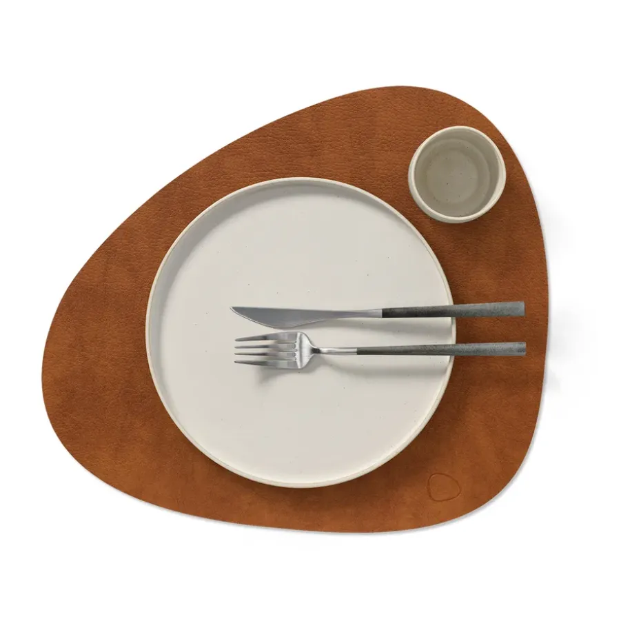 Bull placemat keerbaar curve L 1 St., Cognac-black