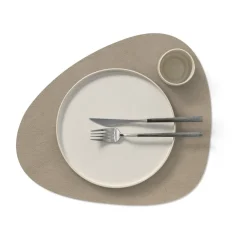 Bull placemat keerbaar curve L 1 St., Warm grey-black