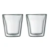 Canteen dubbelwandig glas 2-pack, 0.1 l