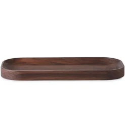 Carved Wood dienblad ovaal, Walnoot
