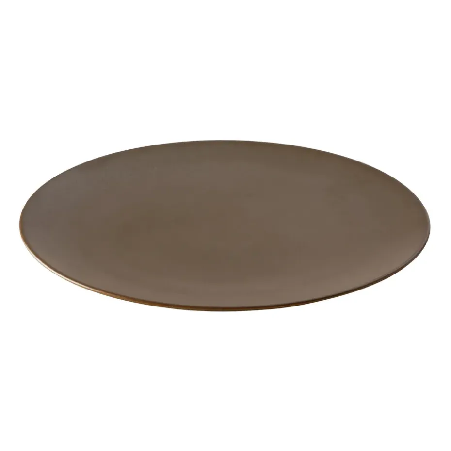 Ceramic Workshop bord Ø26 cm, Chestnut-matte brown