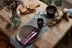Ceramic Workshop bord Ø26 cm, Chestnut-matte brown
