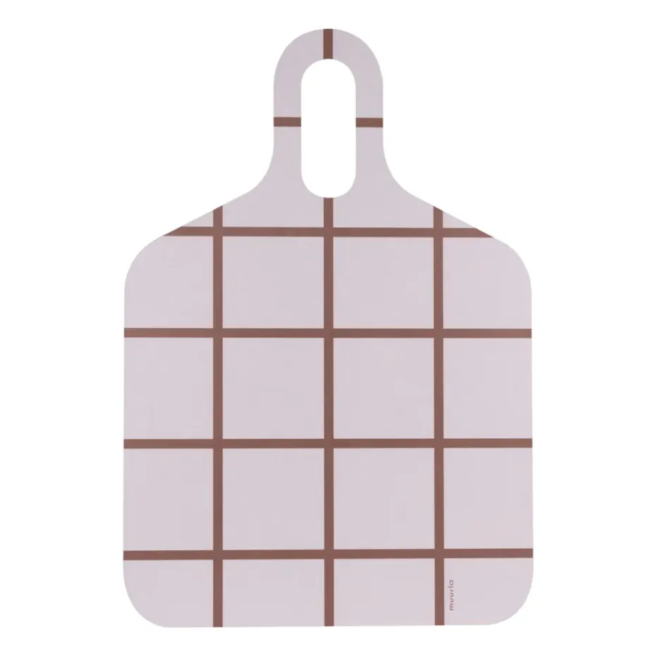 Checks & Stripes dienblad 30x44 cm, Brown-beige