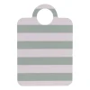 Checks & Stripes dienblad 21x31 cm, Mint-blauw