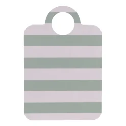 Checks & Stripes dienblad 21x31 cm, Mint-blauw