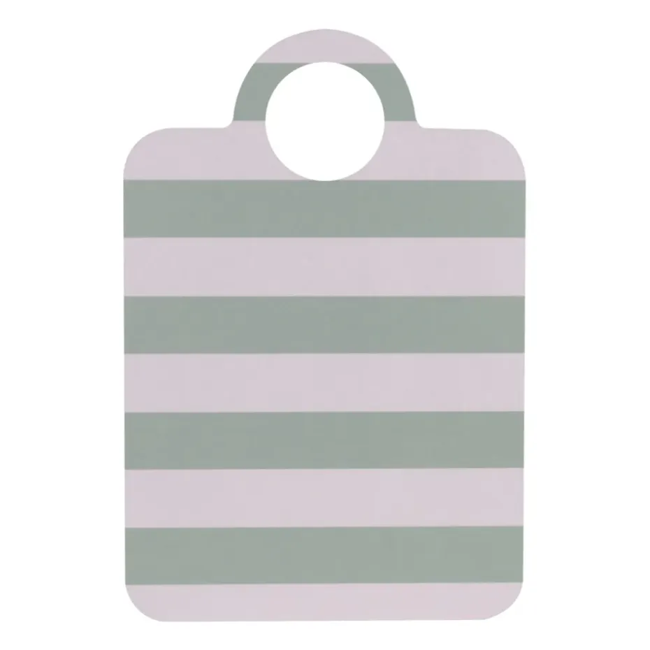 Checks & Stripes dienblad 21x31 cm, Mint-blauw