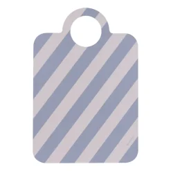 Checks & Stripes dienblad 21x31 cm, Mint-blauw