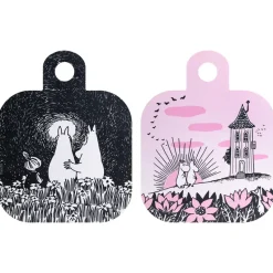 Chop & Serve Friendship dienblad 25x32 cm, Zwart-roze