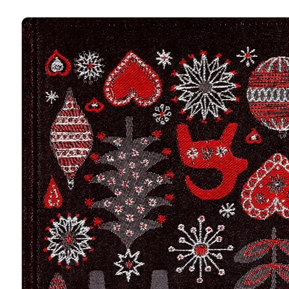 Christmas night tafelloper, zwart