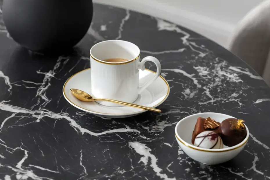 Château Septfontaines espressokopje 6 cl, Wit-goud