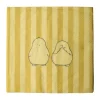 Chubby chicken stripe papieren servet 20-pack, Creme, 33x33 cm