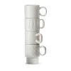 Coffee & More espressokop 4-pack, Wit